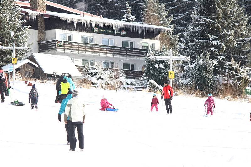 Šumava v sobotu 9. ledna.