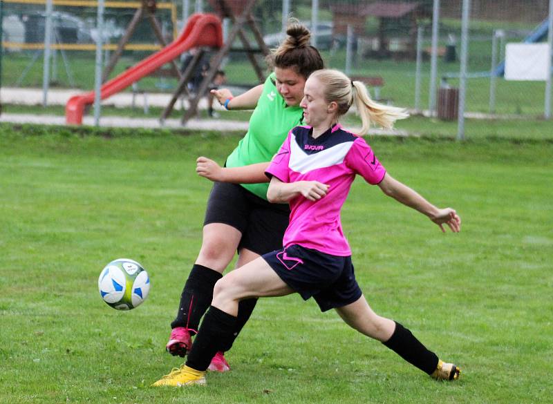 7. kolo letní DAFL: Sokolky Neznašovy - Kobra Stars Bolešiny (na snímku fotbalistky v růžových dresech) 0:4.