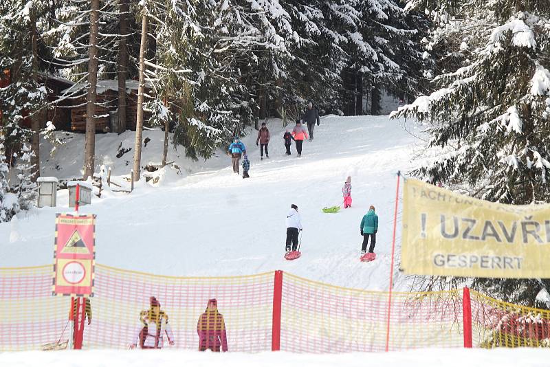 Šumava v sobotu 9. ledna.