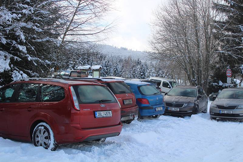 Šumava v sobotu 9. ledna.