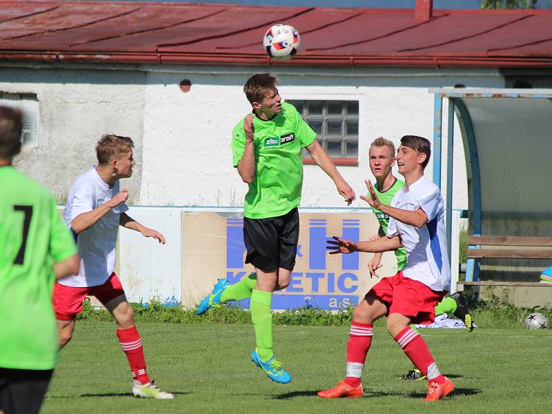 Krajský přebor staršího dorostu 2016/2017: Klatovy (bílé dresy) - Vejprnice 1:4.