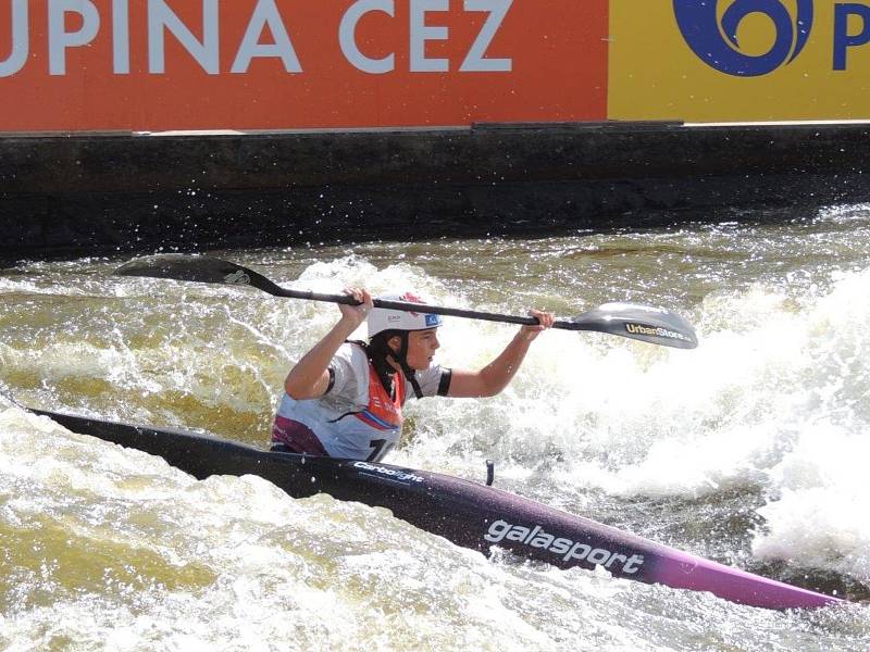 Antonie Galušková z Klubu vodních sportů Sušice skončila v soutěž K1 žen na mistrovství ČR ve vodním slalomu na 11. místě.