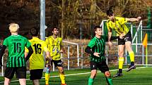 17. kolo FORTUNA divize A: FC Rokycany (zelení) - Přeštice 2:3.