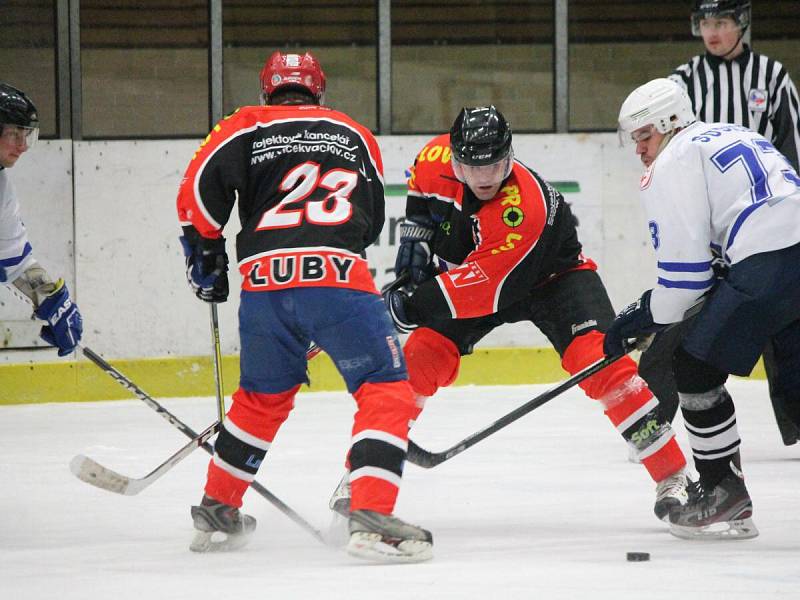 Okresní přebor Strakonicka: TJ Start Luby (černooranžové dresy) - TJ Sušice 2:6