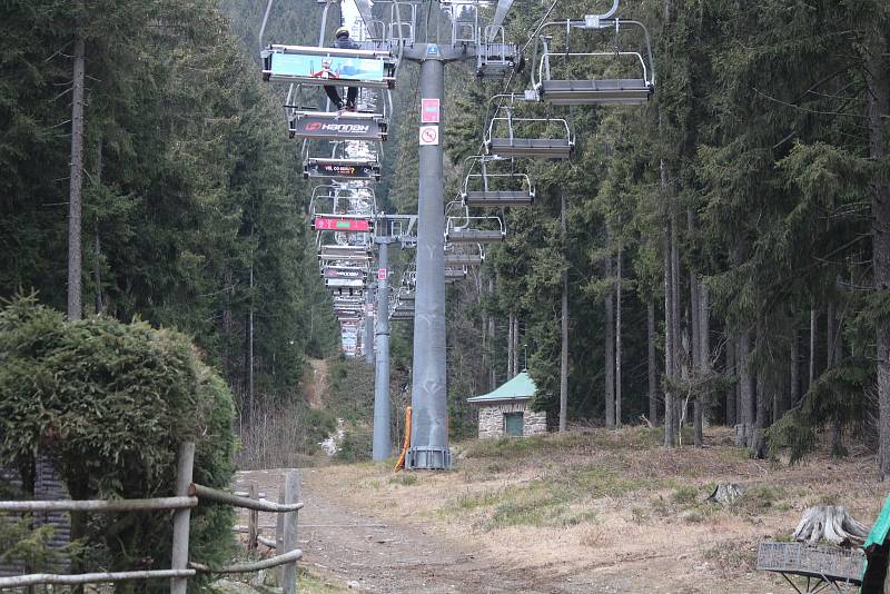 Šumavský Špičák v sobotu 1. února 2020.