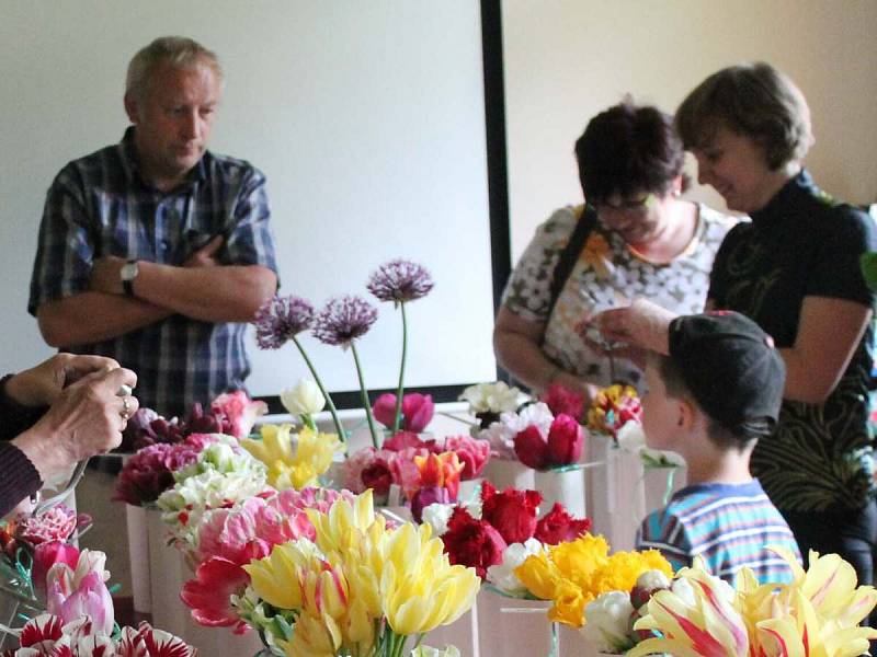 Výstava tulipánů Pavla Nováka v Dlažově