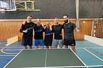 Stolní tenisté KST Klatovy ve složení (zleva): Martin Šmíd, Jakub Pergler, Daniel Javorský, Miroslav Jehlík, Lukáš Zahradník.