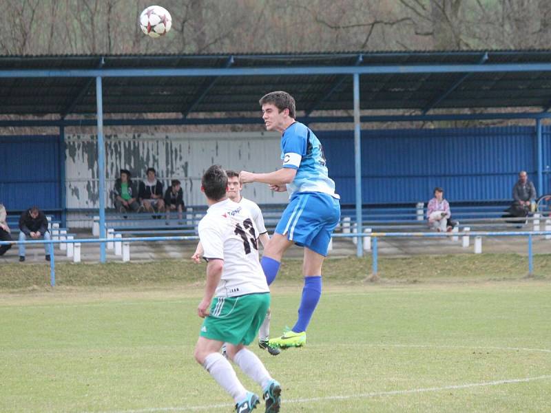 Krajský přebor mužů: Horažďovice (v modrém) - Stod 2:1.