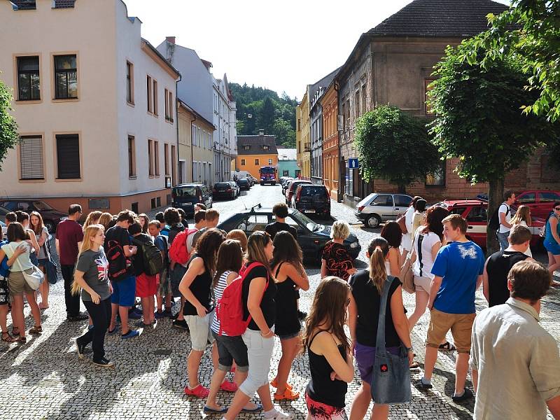 Požární cvičení v sušickém gymnáziu