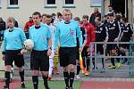 Zápas Fortuna divize skupiny A TJ Sušice (bílí) vs. MFK Dobříš. Výsledek 1:3.