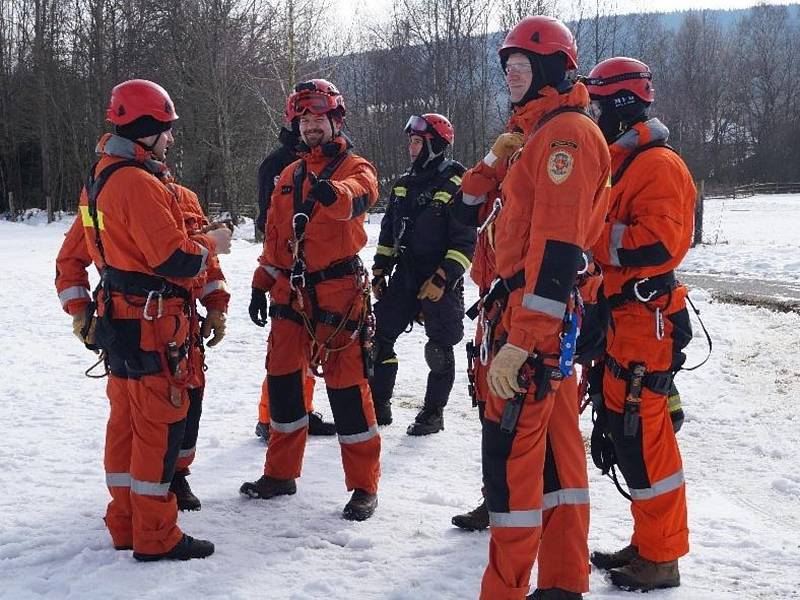 Cvičení záchranářů na Špičáku 2016