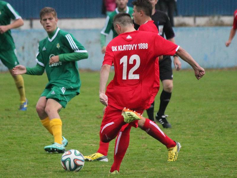 V předehrávaném 4. kole divize podlehly doma Klatovy Karlovým Varům 1:4