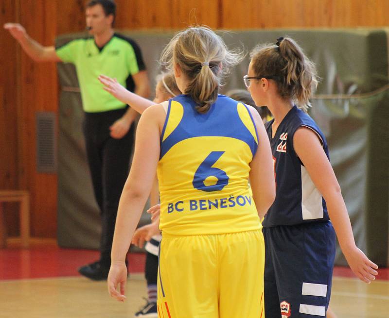 Team USA U12 dívky - BC Benešov (ve žlutém) U12 10:16 - fotogalerie z pátečního zápasu.