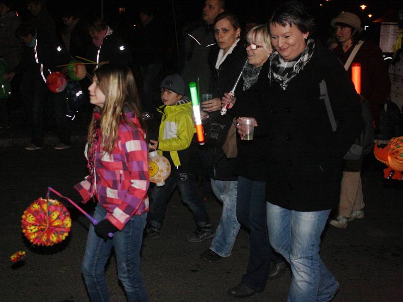 Lampionový průvod ve Strážově.