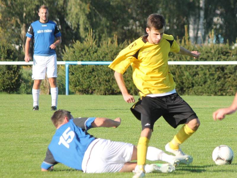 1. A třída: Nýrsko (ve žlutém) - Staňkov 1:1.