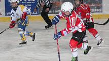 Krajská liga přípravek: HC Klatovy (v červeném) - TJ DDM Rokycany 23:17.