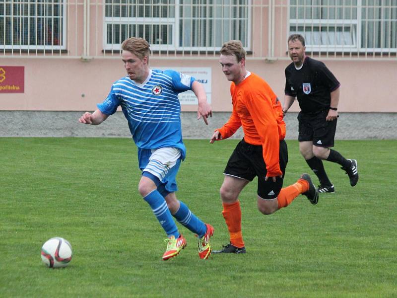 1. B třída: Měčín (modré dresy) - Chanovice 1:0