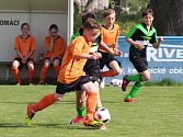 Fotbal, okresní přebor mladších žáků: Strážov (oranžoví) - Železná Ruda