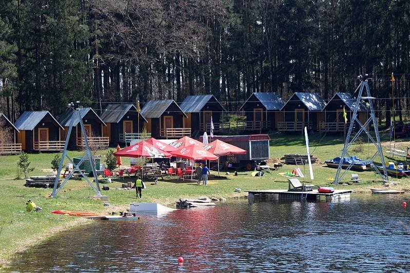 Wakepark v Hnačově.