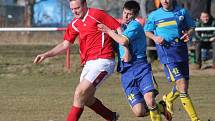 1. A třída: Luby (v červeném) - Nepomuk 1:0.