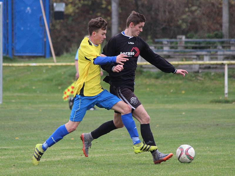 Fotbalisté TJ Sokol Mochtín (na archivním snímku hráči ve žlutých dresech) porazili Bělou nad Radbuzou 4:1. O výhře rozhodli už v prvním poločase.