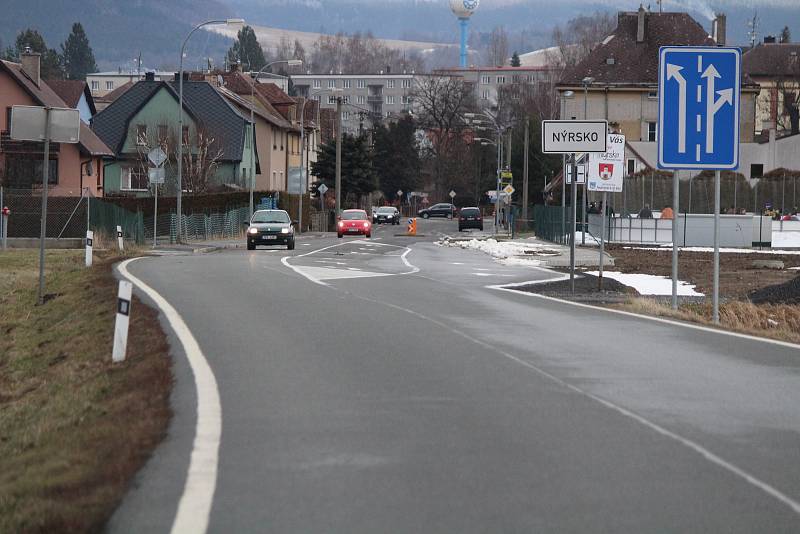 Křižovatka v Nýrsku, kterou nahradí kruhový objezd.