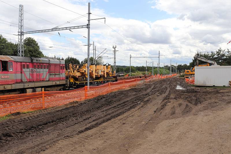 Rekonstrukce železniční stanice Pačejov-nádraží a trati v okolí.