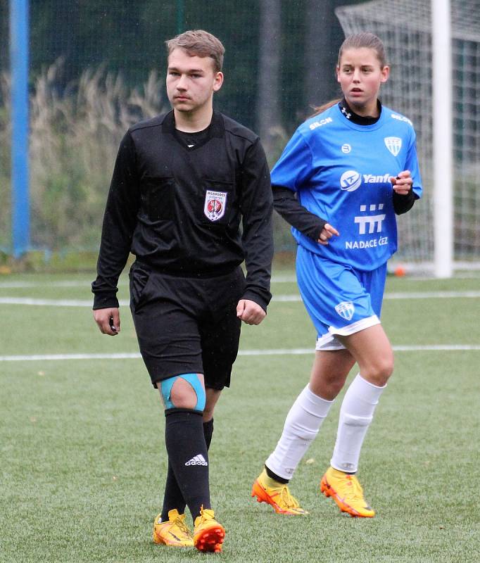 5. kolo České divize žen, skupina C: FC Táborsko – SK Klatovy 1898 (na snímku fotbalistky v červených dresech) 1:0 (1:0).