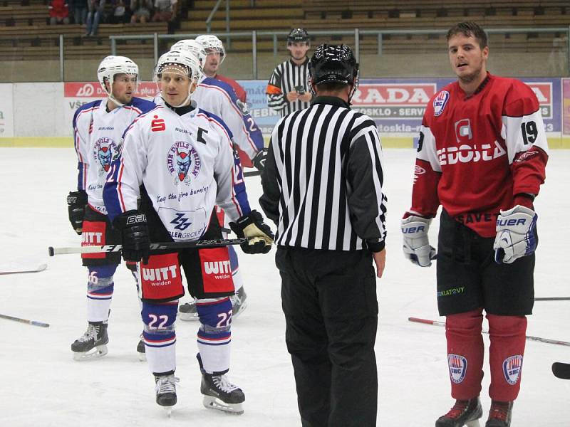 Přípravný zápas 2016: SHC Klatovy (červené dresy) - 1. EV Weiden 7:1