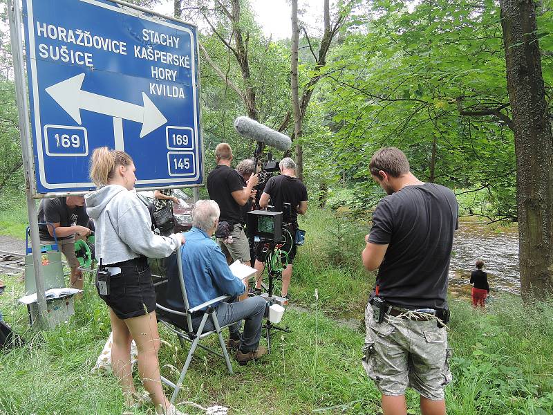 Natáčení třetí řady Policie Modrava na Šumavě.