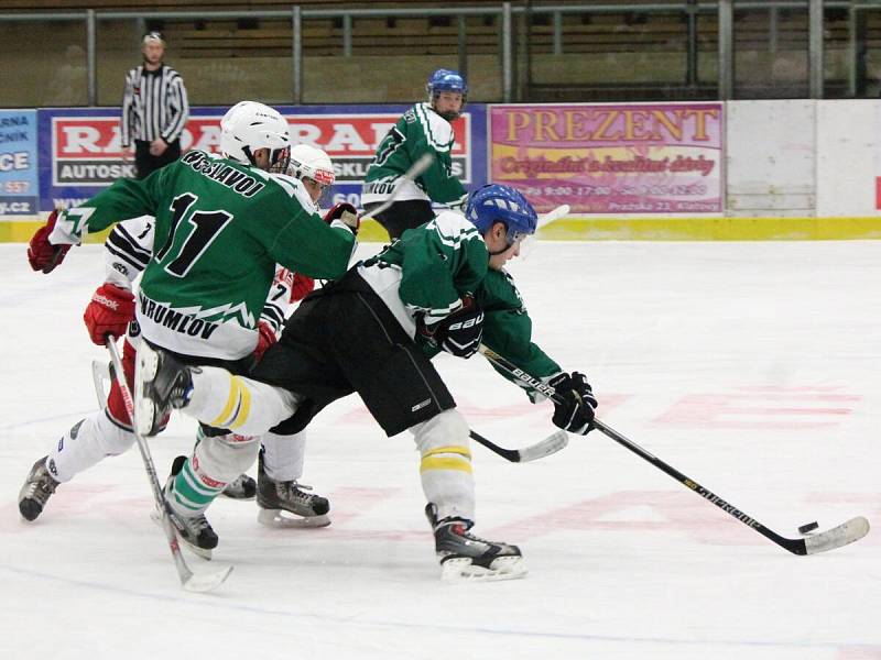 Krajská liga juniorů 2016/2017: HC Klatovy B (bílé dresy) - HC Slavoj Český Krumlov 4:5sn