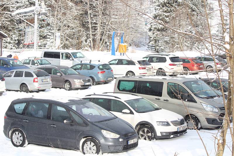 Šumava v sobotu 9. ledna.