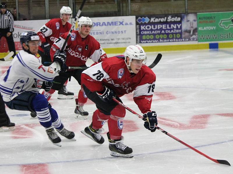 2. liga 2016/2017: SHC Klatovy (červené dresy) - HC Děčín 1:4