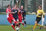 Krajský přebor mužů: Klatovy (v červeném) - Vejprnice 0:5.