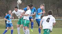 Krajský přebor mužů: Horažďovice (v modrém) - Stod 2:1.