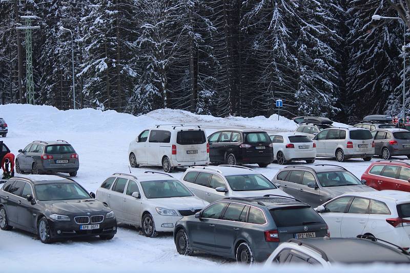 Šumava v sobotu 9. ledna.