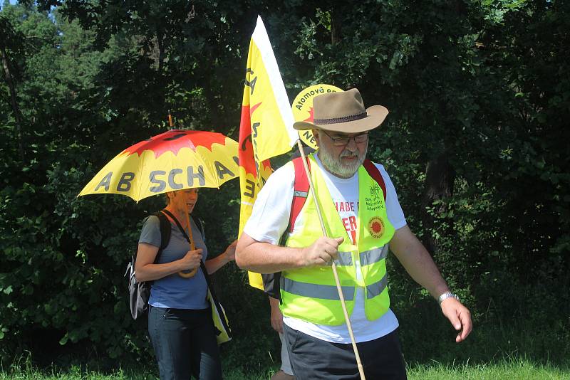 Z protestní akce proti úložišti jaderných odpadů.