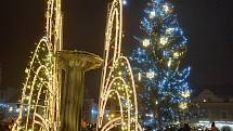 Rozsvícení vánočního stromu v Sušici.