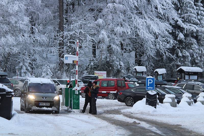 Šumava v sobotu 9. ledna.