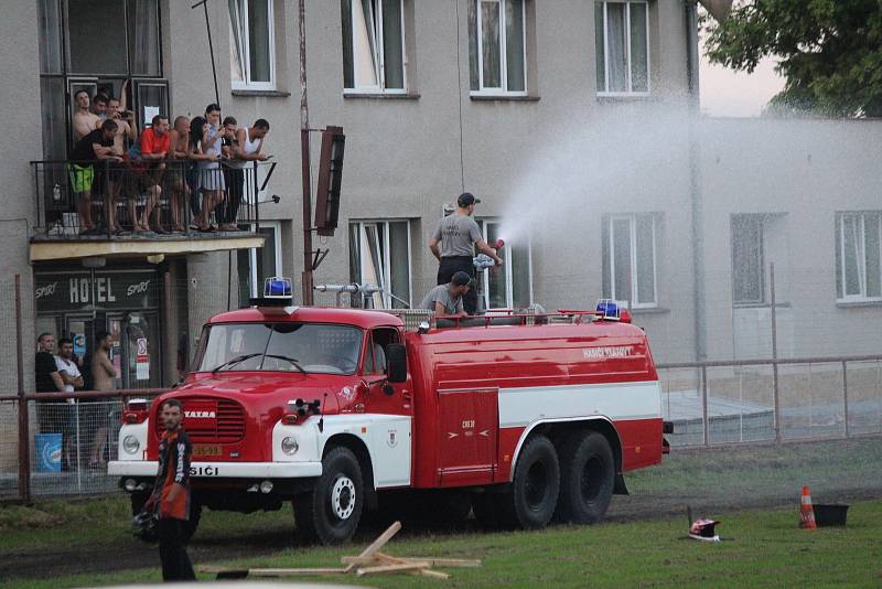 Kaskadérská show v Klatovech.