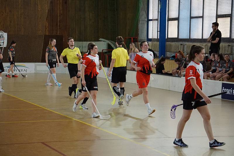 FBŠ Slavia Plzeň - Sport Club Klatovy (červenobílé dresy).