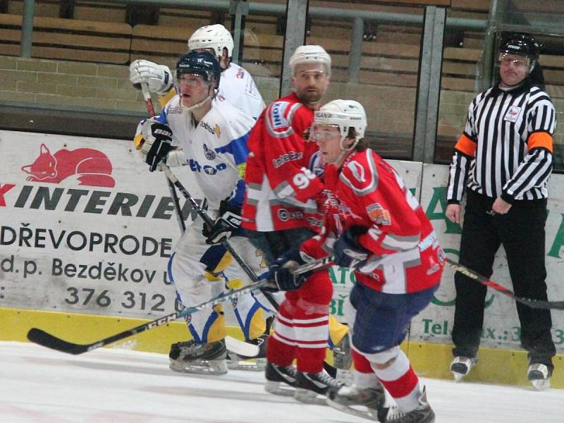 Plzeňská krajská liga mužů HC Klatovy B - HC Meteor Třemošná 7:5.