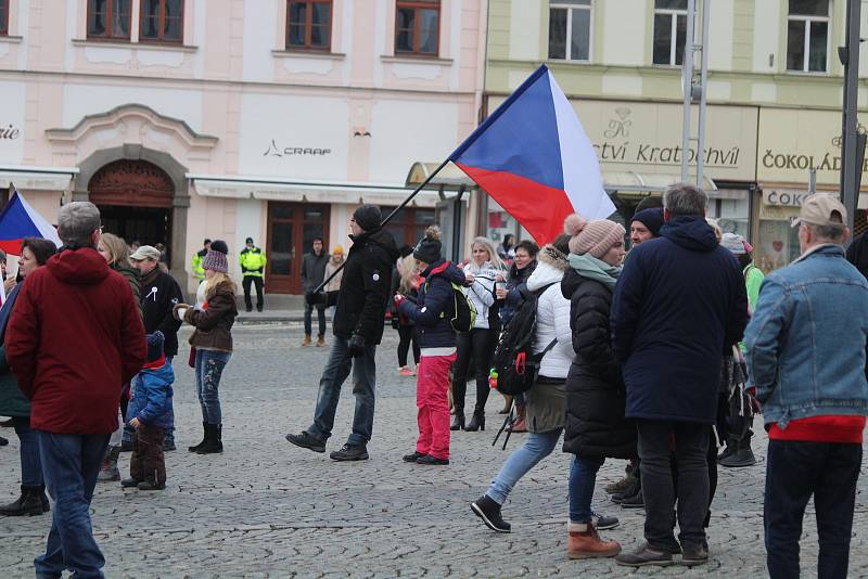 Demonstrace v Klatovech.