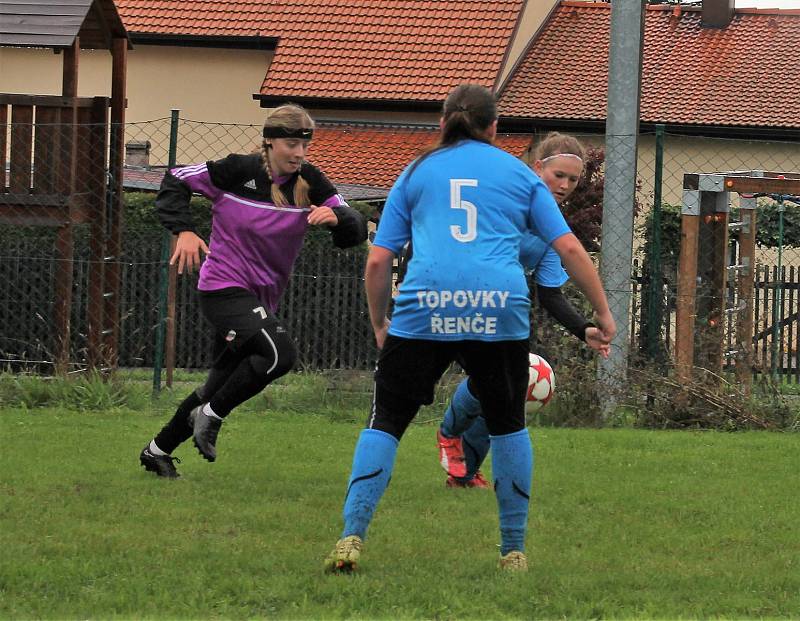 Letní DAFL, 10. kolo: Topovky Řenče (modré) - PS Křeč Mochtín 4:1.