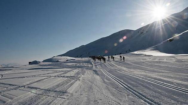 Klatovský lyžař Bohumil Němec na závodu Arctic Circle Race 2011 v Grónsku