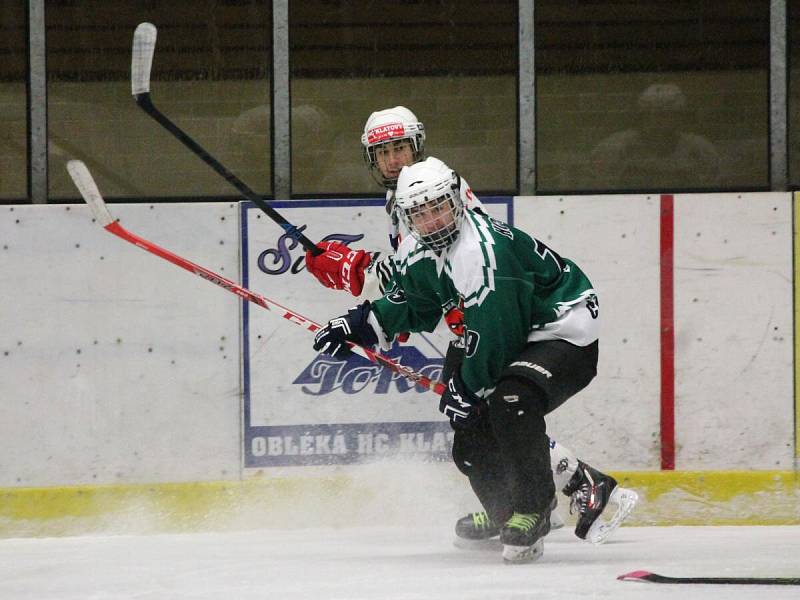 Krajská liga juniorů 2016/2017: HC Klatovy B (bílé dresy) - HC Slavoj Český Krumlov 4:5sn