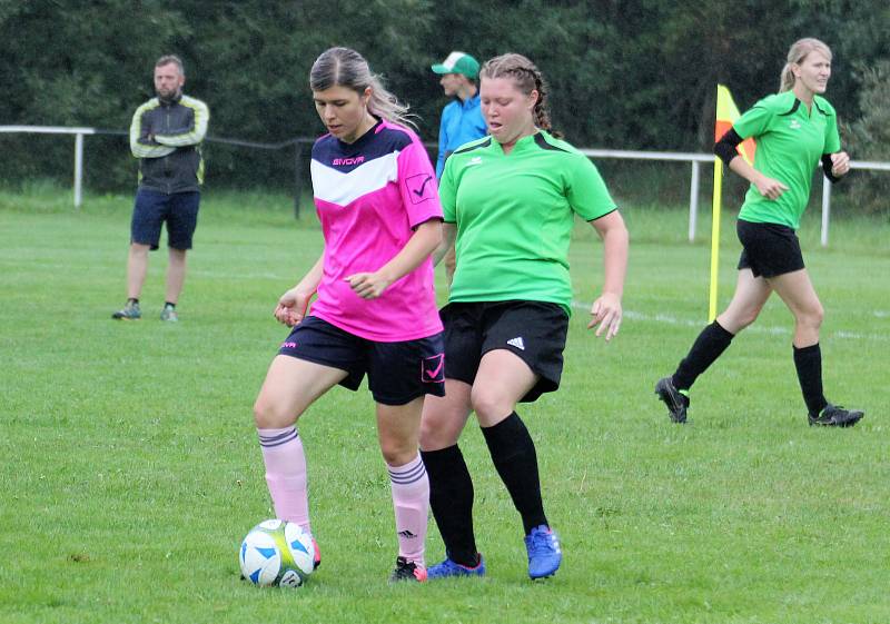 7. kolo letní DAFL: Sokolky Neznašovy - Kobra Stars Bolešiny (na snímku fotbalistky v růžových dresech) 0:4.