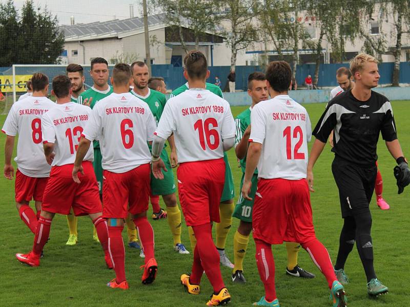 Divize 2016/2017: SK Klatovy 1898 (bílé dresy) - 1. FC Karlovy Vary 1:3