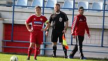 9. kolo divize žen, skupina C: SK Klatovy 1898 (na snímku fotbalistky v červených dresech) - TJ Jiskra Domažlice 1:1 (1:0).