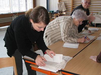 Počítání lístků - Klatovy, okrsek č. 12